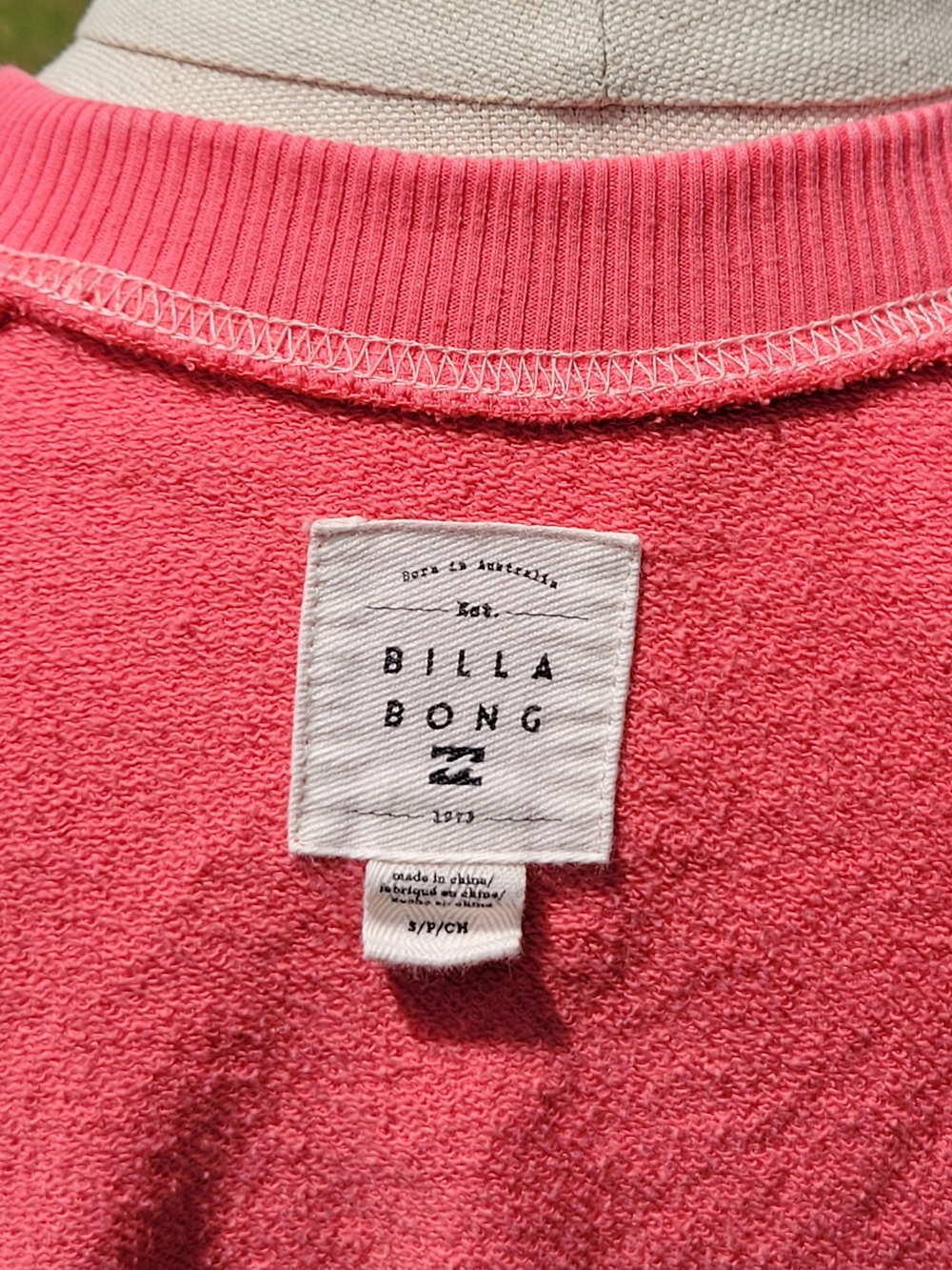 Billabong Coral Pink Crewneck Pullover Size Small - Sunset View - Picture 5 of 5